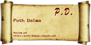 Poth Dalma névjegykártya